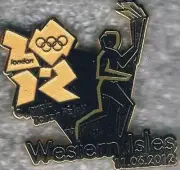 2012 London Olympic Torch Relay Western Isles Games Mark Pin
