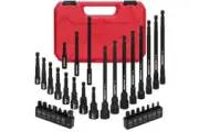 SEDY 33-Piece Magnetic Nut Driver Set 1/4" Hex Shank SAE Extension Bar Tool