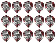5 New Sets Harrows Savage No. 6 Standard Dart Flights – Ships Tracking - Red