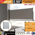 Patio Side Awning Retractable Privacy Sun Shade Adjustable Balcony Screen 1x3m