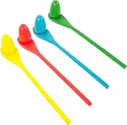Kisangel 4 Sets Egg Spoon Race and Girls Cooking Toys Sensory Play for Toddlers Interactive Family Games Toys