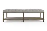 Brosa Petite Fleur Ottoman - Cloud Grey