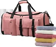 Duffle Bag for Travel - Waterproof Large Carry Bag | Luggage Backpack with Dry and Wet Separation for Jump Ropes Bands Sneakers Towels Gloves Indoor