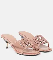 [Tory Burch] Tory Burch Geo Bombe Miller suede sandals UK 4 gold