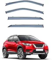 4Pcs Car Wind Deflectors for Nissan for Kicks Mk1-P15 2016-2019 2020 2021 2022 2023, Side Window Ventilated Visors Rain Deflector