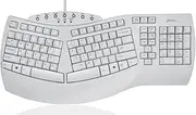 Perixx PERIBOARD-512W Periboard-512 Ergonomic Split Keyboard - Natural Ergonomic Design - White - Bulky Size 19.09"X9.29"X1.73", US English Layout