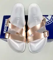 Birkenstock Womens YAO HEX Metallic Copper Birko-Flor Sandals 41 /US 10 NARROW