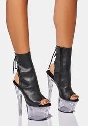 [Pleaser] Midnight Risk It All Light Up Platform Heels