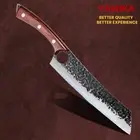 Chef Knife Hammered Blade Fish Meat Beef Poultry Cleaver Butcher Cutting Tool