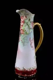 AKD Klingenberg & Dwenger Red and Gold Pitcher/Ewer with Elegant