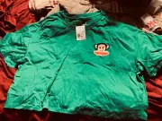 Paul Frank Womens Plus Size Cropped Green T Shirt Size 3X BRAND NEW