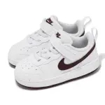 【NIKE 耐吉】休閒鞋 COURT BOROUGH LOW RECRAFT TD 小童 白 酒紅 小朋友 學步鞋(DV5458-112)