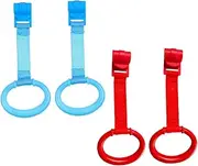 VICASKY 4pcs Baby Bed Pull up Rings Assistant Stands Walking Aid Tools Safe Hanging Toys for Newborns Nursery Cot Ring Zip Ties