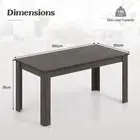 Modern 1.6m Extension Dining Table with Sturdy L-Shaped Legs - Grey