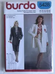 Burda 5428 Skirt Suit Jacket New Vintage Sewing Pattern Sz 12 14 16 18 20