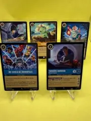 LORCANA 5 CARDS SET - Tadashi / We Could Be immortals / Smee / Scrump / Hiro