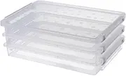 GANAZONO Multilayer Clear Plastic File Storage Box for Organized Document and Paper Management Stacking Design for Home and Office Use