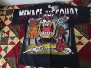 Vintage 90s 1996 Freeze Taz Menace To The Court AOP Tshirt Mens L NWT Deadstock