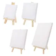 Mini Canva and Natural Easel Set Art Artist Stationery Kids Gifts Supply