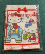 Vintage 1976 Hello Kitty mini face towel Sanrio New Unused