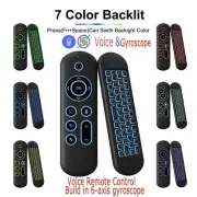 Remote Control Air Mouse Voice Gyroscope 7 Color Backlit Mini Keyboard Dual T