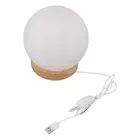 AU 16 RGB Colors Changing Night Light Bedside Lamp With Wooden Base RGB Table