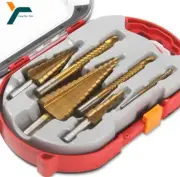 6Pcs Step Drill Bit Saw Drill Bit Set Titanium Milling Cutter 4-12 4-20 4-32mm