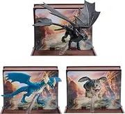 Dreamworks Dragons How to Train Your Dragon, World of Berk: Book of Dragons Multi-Pack, 3 Collectible Dragons & Cards with Display Stands for Ages 4 and up