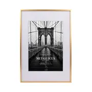 Cooper & Co. A2 Mat to A3 Gold Premium Metallicus Metal Photo Frame