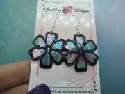 Feel Good Flower Earrings - Swirling Colours in Resin - Handcrafted Lightweight