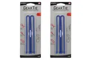 4pc Nite Ize Gear Tie 12in Reusable Rubber Twist Wire Cord Cable Organiser Blue