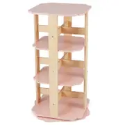 Costway 360° Spinning 3-Tier Book Shelf Bookcase