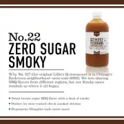 Lillie's Q Zero Sugar Smoky Barbecue Sauce 16 oz