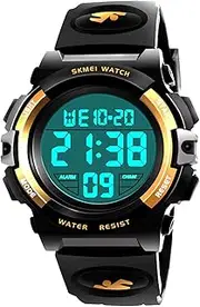 [City Kids] Waterproof Digital Stopwatch Alarm Date for Boys Girls Sports Watches Childrens Gifts