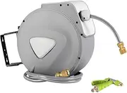 Water Hose Reel 30M Retractable Garden Auto Rewind Spray Gun Garden Hose Reel 30M