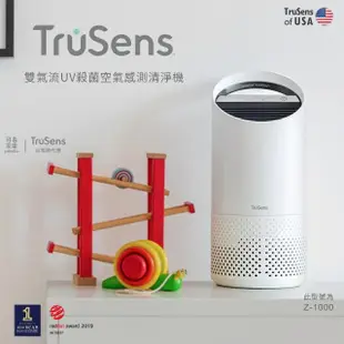 【美國Trusens】雙氣流UV殺菌空氣感測清淨機Z1000+IRIS偵測灰塵無線吸塵器P6(Z1000-適合6.7坪)