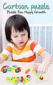 Wooden Jigsaw Puzzles for Toddler - Pack of 5 - Animal