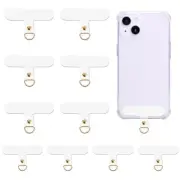 10 Pack Phone Tether Tab, Phone Lanyard Tab Universal Gold Phone Lanyard Patch