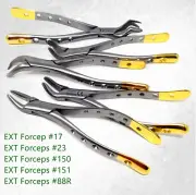 5 Extraction Set Dental Instruments Extracting Forceps German Stainless CE