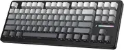 ATTACK SHARK M87PRO TKL Wireless Mechanical Gaming Keyboard, BT5.0/2.4G/USB-C Wired Hot-Swap RGB Keyboard with US Layout, Linear White Switch with Side Gradient Print, Moon Night