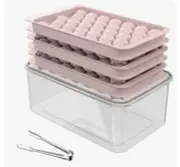 WIBIMEN 3 Pink Round Ice Cube Trays Ice Ball Maker Molds for Freezer