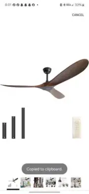 60'' Ceiling Fan with Remote Control, Modern Indoor/Outdoor Ceiling...