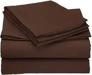Best-Bedding RV Full Sheets (53 x 75) - Chocolate Solid 4 PC's RV Sheet Set, 8 Inch Deep Pocket Fitted Sheet with Elastic All Around, Soft & Luxurious Hotel Quality Sheets