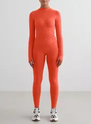 [AIM'N AU] Tangerine Shape Seamless Tights & Zip Jacket Set
