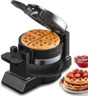 Classic Waffle Iron, Double Belgian Waffle Maker 180°Flip, 1400W Waffle Iron 8 S