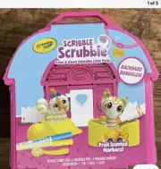 NEW Crayola Scribble Scrubbie Color & Clean Pets Backyard Bungalow Playset 10 Pc