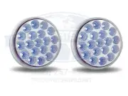 Trux TLED-4XRB 4 Inch Round 19 Diode Red/Blue Dual Revolution LED Light Grommet