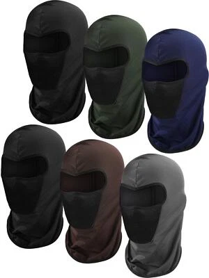 6 Pcs Balaclava Full Face Mask Breathable Ski Face Cover for Outdoor Activities
