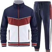 [ANOTWENER] Men's Casual Tracksuits Long Sleeve Full Zip Hoodie Jogging Sweatsuit Running Set 2 Piece