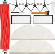 YBVABE Q7 Kit for Roborock Q7 Max / Q7 Max+ / Q7+ Robot Vacuum Cleaner Replacement Accessories 12Pack with Rubber Roller Brush, 2 Filters, 2 Mop Cloth, 4 Side Brushes, 3 Cleaning Tools